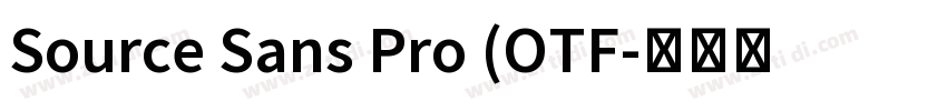 Source Sans Pro (OTF字体转换